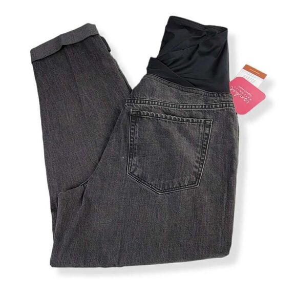 Isabel Crossover panel Black Boyfriend Jeans Size 8 - Picture 2 of 3